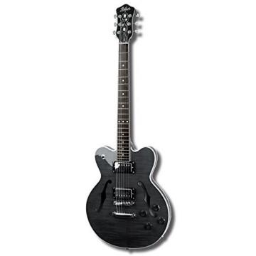 Hofner HOF-HCT-VTH-D-TBK Verythin Deluxe CT Electric Guitar, Transparent Black