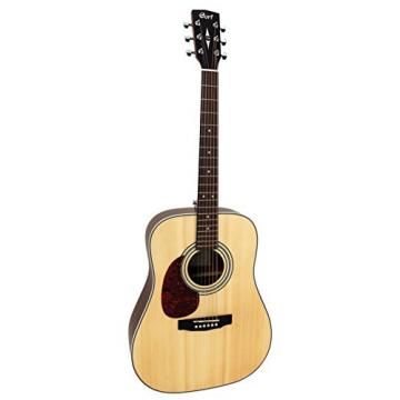 Cort EARTH70LHOP Dreadnought Acoustic Guitar Solid Spruce Top, Left Handed, Natural Open Pore