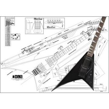 Plan of a Jackson Randy Rhoads Electric Guitar - Full Scale Print