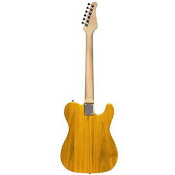 Sawtooth Classic ET 50 Ash Body Left Handed Electric Guitar Butterscotch w/Black pickguard, Case, Cable, Picks, Strap and Tuner