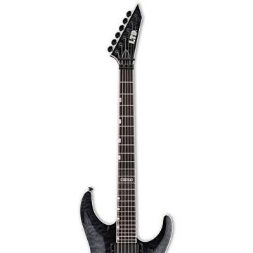ESP LMH401FRQMSTBLK-KIT-2 MH Series MH-401FR QM Electric Guitar, See Thru Black