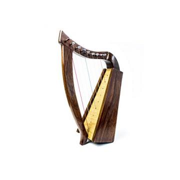 Brand New Handmade 9 String Celtic Wooden Knee Harp with a Rosewood Finish