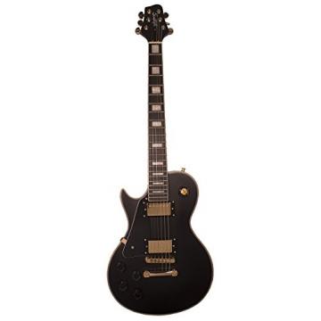 Sawtooth ST-H68C-LH-STNBK Heritage Series Left-Handed Maple Top Electric Guitar, Satin Black