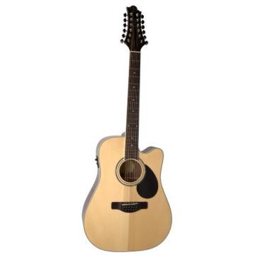 Samick Music G Series 100 GD112SCE Dreadnought 12-String Acoustic-Electric Guitar, Natural