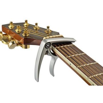 Nordic Essentials Guitar Capo Deluxe with Carrying Pouch - Classy Matte Silver