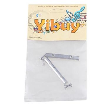 Yibuy Chrome Guitar Headstock String Retainer Tension Bar for Tremolo Systems Electric Guitar Pack of 2
