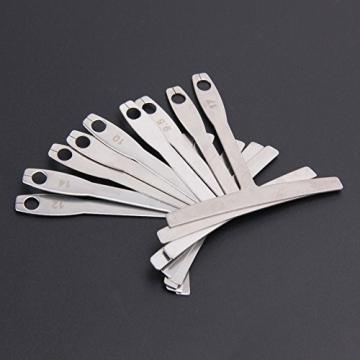 TTnight Set of 13 Premium Luthier Tools for Guitar Bass Set up, include Pin Puller Keychain + Double Sided Gauge Ruler + Stainless Steel Understring Radius Gauges + Protector Guards