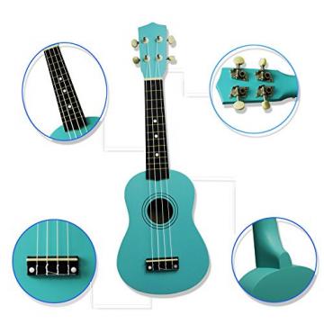 21 inch Colorful Basswood Ukulele 4 Strings 12 Fret Rosewood Fretboard Uke Hawaiian Guitar Musical Instrument For Beginners Or Kids with Bag