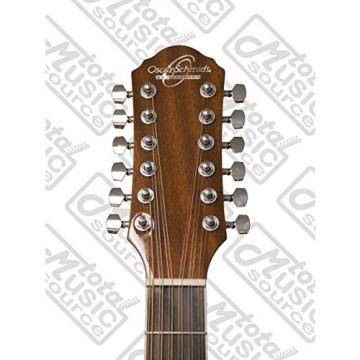 Oscar Schmidt 12 String A/E Guitar &amp; Kaces HD Padded Gig Bag, Sunburst,OD312CETS