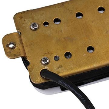 Yibuy White 52mm/55mm Dual Rail Bridge &amp; Neck Pickups Set for Electric Guitar Set of 2