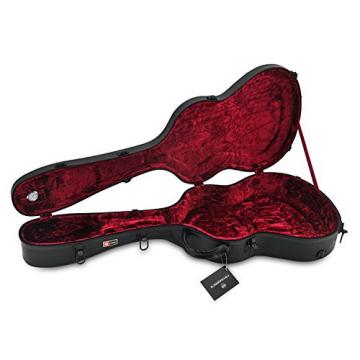 Crossrock CRF1000CBKL Fiberglass Classical Guitar Case Hardshell- Backpack Style for 4/4 Full Size in Black Leather