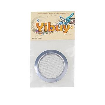Yibuy Chrome Alloy Sound Hole Cover Speaker Grille 6cm Dia for Resonator Dobro Guitar