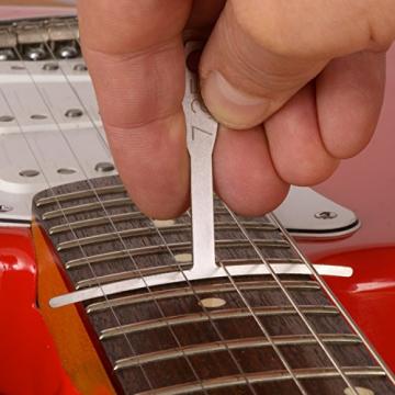 StewMac Understring Radius Gauge Tool, Set of 9, Standard Width for Guitar Setup, Stainless Steel