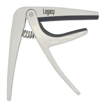 Legacy LC-01 Guitar Capo Trigger Style, Quick Release Clamp for 6 String Acoustic, Classical or Electric Guitars - White