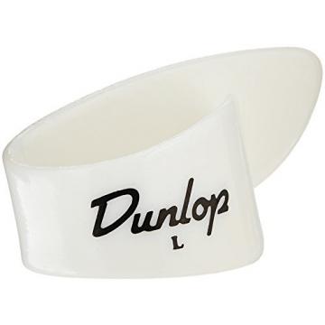 Dunlop 9013R White Plastic Thumbpicks, Left Handed, Large, 12/Bag