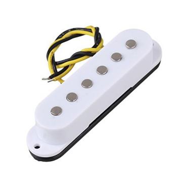 Yibuy 50MM White 6-String Single Coil Electric Bass Guitar Magnetic Single Pickups
