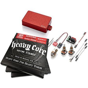 EMG 85 Red Active Humbucker Pickup Bundle with 3 sets Dunlop Heavy Core Guitar Strings, 12-54