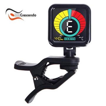 Crescendo ZenTuner Clip-On Tuner, Acoustic, Electric Guitar, Bass, Violin, Ukulele, Chromatic Mode for Any or All Instruments, Fast &amp; Accurate, Multi-Mode, Easy to Read Color Display, Pro and Beginner