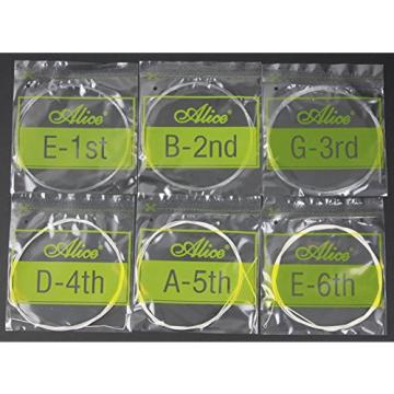 12 Sets A108-N Clear Nylon Silver-Plated Copper Alloy Wound Classical Guitar Strings