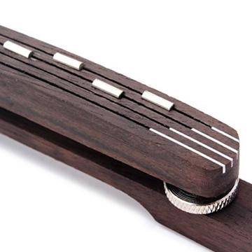 ROSENICE Guitar Bridge Rosewood Floating For 6 String Archtop with Chrome Accessories