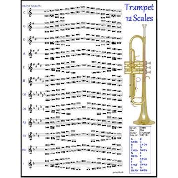 TRUMPET 12 SCALES CHART