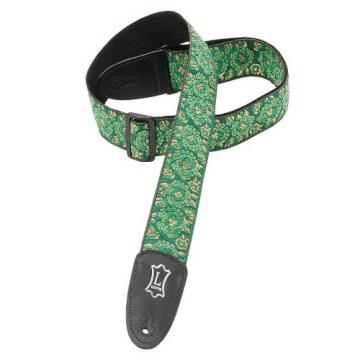 Levy's Leathers M8AS-GRN Asian Print Jacquard Guitar Strap,Green
