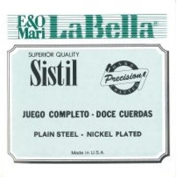 La Bella Sistal Pl. Steel/Nickel-Pl. Wnd 12 Strings 5 Course