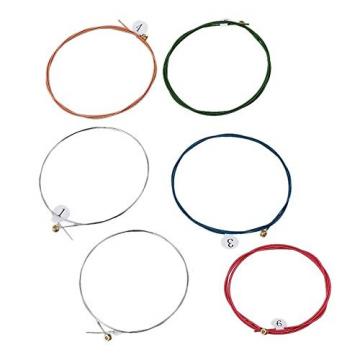 Yibuy Fashion Rainbow Colorful Acoustic Guitar Strings CA60C-XL Sounds Great Set of 6