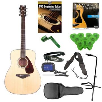 Yamaha FG700S Entry Level Acoustic Guitar with Acoustic Guitar Gig Bag, String Winder, Polypropylene Guitar Strap, Tuner, Guitar Picks, Quickstart DVD, Guitar Strings &amp; Tripod Stand