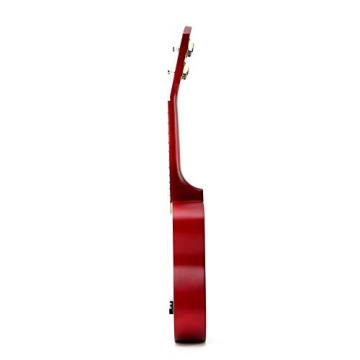 Colors 21&quot; Soprano Ukulele Basswood Acoustic Nylon 4 Strings Ukulele Guitar Musical Instrument For Beginners Or Basic Players 12-Rose Red