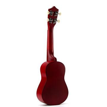 Colors 21&quot; Soprano Ukulele Basswood Acoustic Nylon 4 Strings Ukulele Guitar Musical Instrument For Beginners Or Basic Players 12-Rose Red