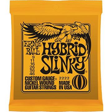 Ernie Ball 12 Sets 2222 Nickel Hybrid Slinky Strings &amp; Free 2&quot;&quot; Guitar Strap