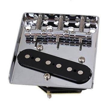 Yibuy White Prewired Guitar Pickguard Bridge Control Single Coil Pickup Accessory Set