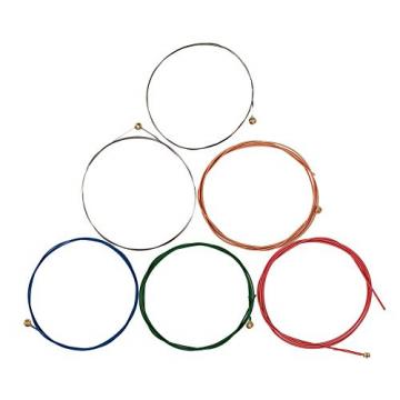 Yibuy Acoustic Guitar Rainbow Colorful Color 100cm Strings Pack of 6