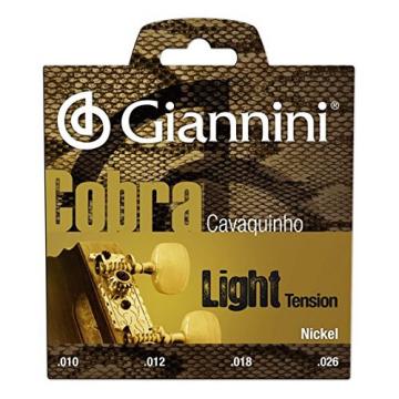 Giannini GESCL Cobra Series Brazilian Cavaquinho Light Gauge Nickel Round Wound Strings, .010-.026