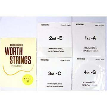 Worth Premium Package Concert/Soprano 23''/21'' Ukulele String Clear Color with #4- LowG
