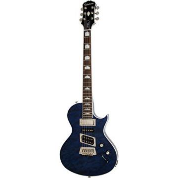 Epiphone Limited Edition Nighthawk Custom Quilt Electric Guitar Transparent Blue