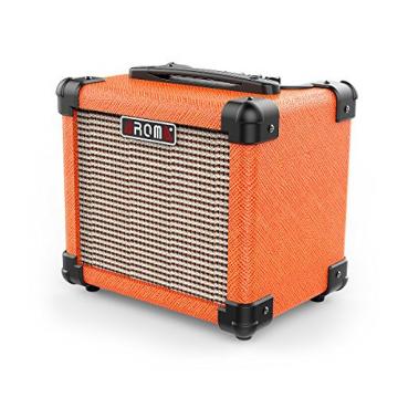 Aroma Guitar Amp 10W Mini Portable Amplifier Speaker Accept 1/4&quot; Guitar Cable for Acoustic Electric Guitar, Electric Guitar, Electric Violin synthetic plastic orange, by LC Prime