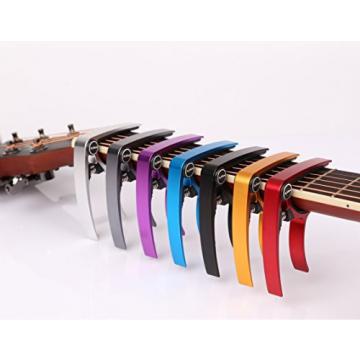 Meeland Meideal Aluminum Alloy Color Guitar Capo for Electric and Acoustic Guitar Trigger Style, Purple