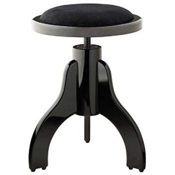 Stagg PS35 Piano Stool with Black Velvet Top with Adjustable Height - Black