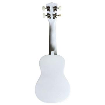 Zimo&reg; 21&quot; Acoustic Soprano 4 String Haiwan Ukulele Musical Instrument Uku White