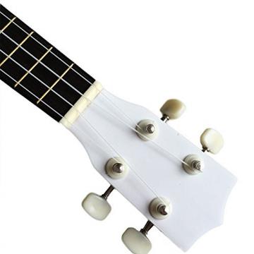 Zimo&reg; 21&quot; Acoustic Soprano 4 String Haiwan Ukulele Musical Instrument Uku White