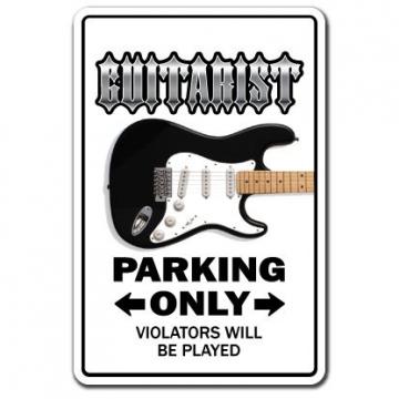 ELECTRIC GUITAR~Novelty Sign~ parking guitarist gift