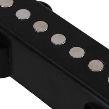 Yibuy Black Color Ceramic Magnet Open Noiseless Single Coil 5-String Bass Pickup Set of 2