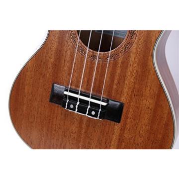 HOT SEAL 23in Guitar Shaped Handmade Carving Dapper Beginners Concerts Ukuleles Uke (23in, Mahogany No.1)