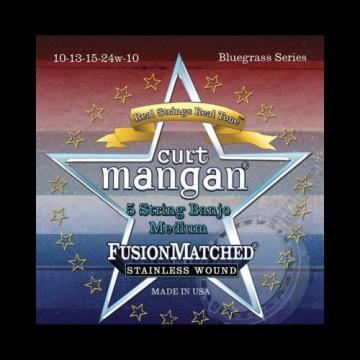 Curt Mangan Fusion Matched Stainless Wound 5-String Banjo Strings (10-10)