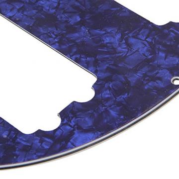 Yibuy Blue Pearl Humbucker Hole Pickguard for 5 String Electric Bass