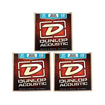 Dunlop DAB1254 Acoustic 80/20 Light 12-54 3-Pack