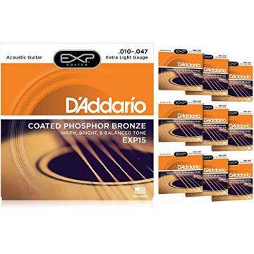 D'Addario EXP15 Acoustic Strings 10 Pack