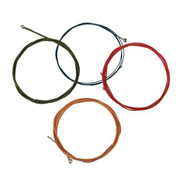 Yibuy Multicolor Electric Bass Strings Set 1.02 1.52 1.91 2.41 Set of 4